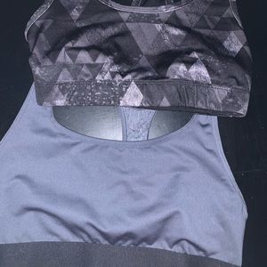 2 sports bras size small and xsmall